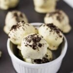 White Chocolate Oreo Truffles - Deliciously creamy and fudgy Oreo truffles dipped in white chocolate, and sprinkled with Oreo crumbs. No-bake and only 3 ingredients!