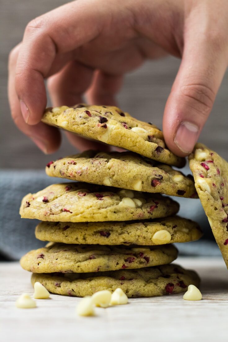 White Chocolate Raspberry Cookies - Simply Bake