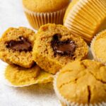 Nutella Stuffed Pumpkin Muffins