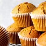 Nutella Stuffed Gingerbread Muffins