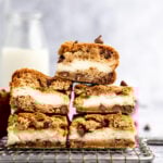 Cheesecake Stuffed Chocolate Chip Cookie Bars