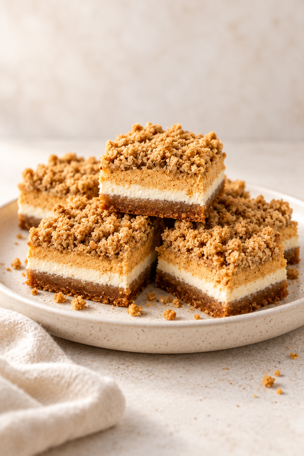 Pumpkin Cheesecake Streusel Bars